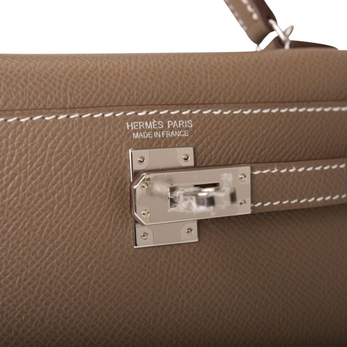 Handmade HKS 20 Etoupe Epsom Palladium Hardware - 图片 6