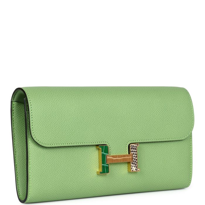 Handmade Bag HC Wallet To Go Vert Criquet Epsom Marquette Gold Hardware - 图片 2