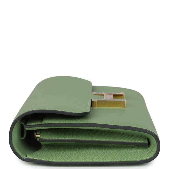 Handmade Bag HC Wallet To Go Vert Criquet Epsom Marquette Gold Hardware - 图片 3