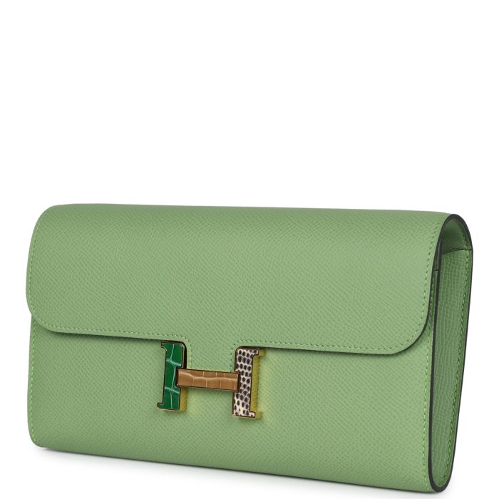 Handmade Bag HC Wallet To Go Vert Criquet Epsom Marquette Gold Hardware - 图片 5