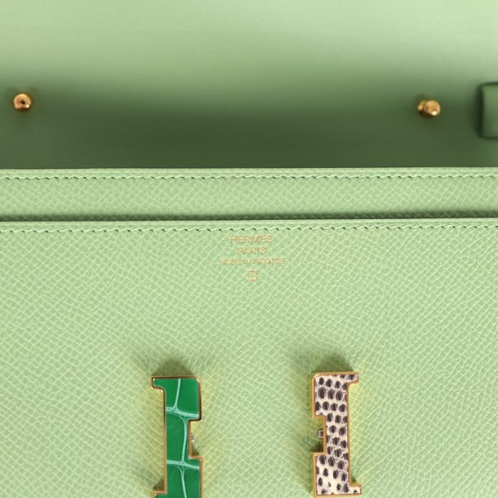 Handmade Bag HC Wallet To Go Vert Criquet Epsom Marquette Gold Hardware - 图片 6
