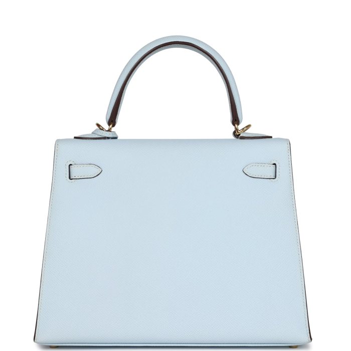 Handmade HKS 25 Bleu Brume Epsom Gold Hardware - 图片 5