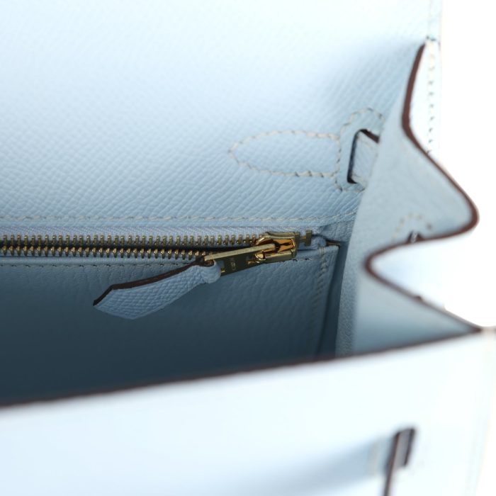 Handmade HKS 25 Bleu Brume Epsom Gold Hardware - 图片 9