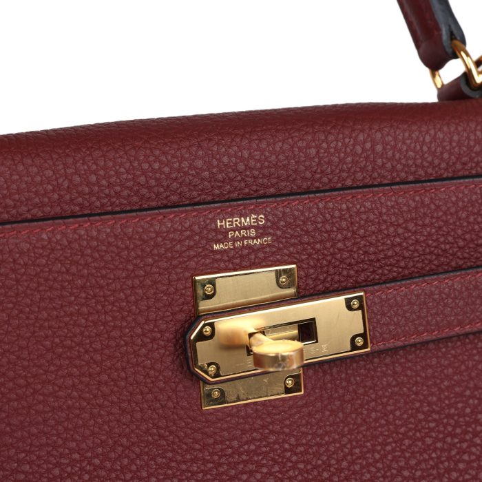 Handmade HKR 28 Rouge H Togo Gold Hardware - 图片 6