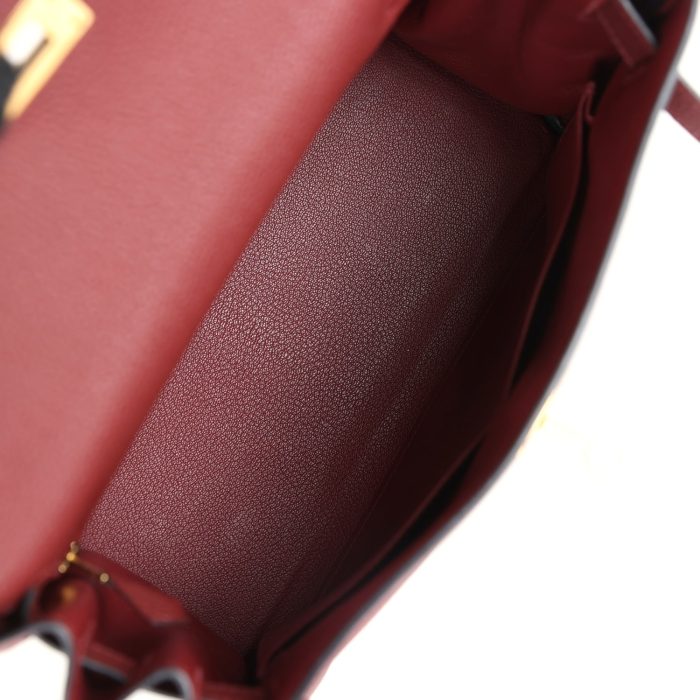 Handmade HKR 28 Rouge H Togo Gold Hardware - 图片 7