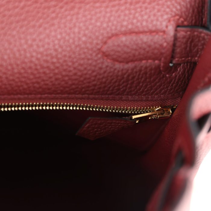 Handmade HKR 28 Rouge H Togo Gold Hardware - 图片 8