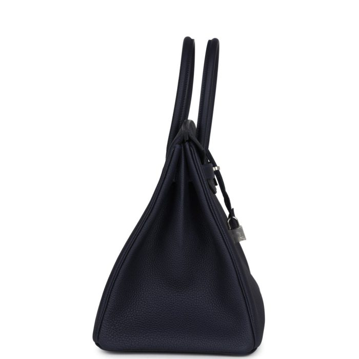Handmade Bag HB 35 Bleu Nuit Togo Palladium Hardware - 图片 3