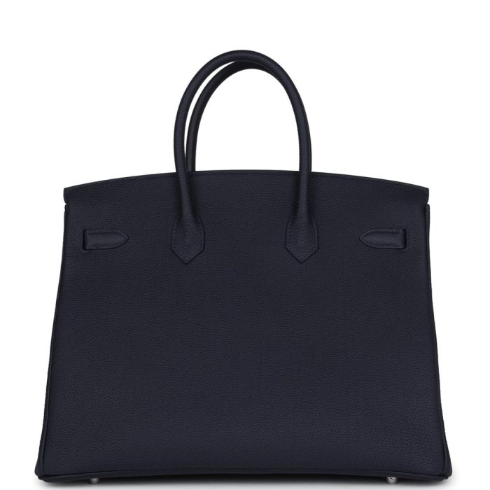 Handmade Bag HB 35 Bleu Nuit Togo Palladium Hardware - 图片 4