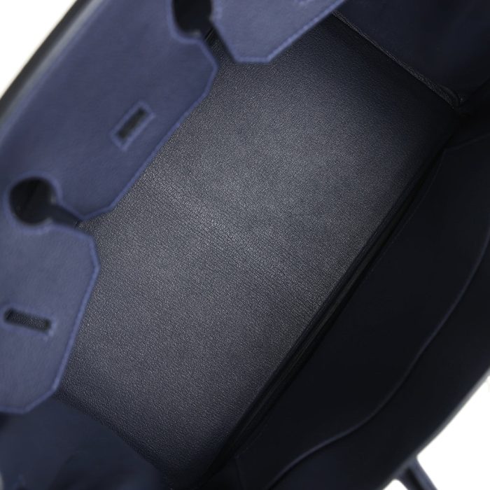Handmade Bag HB 35 Bleu Nuit Togo Palladium Hardware - 图片 7