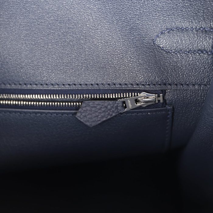 Handmade Bag HB 35 Bleu Nuit Togo Palladium Hardware - 图片 8
