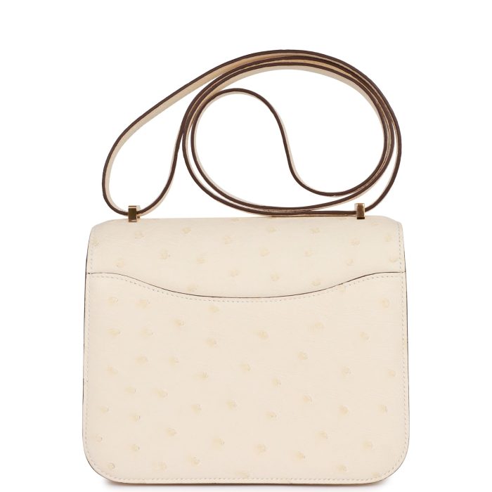 Handmade Bag HC 18 Nata Ostrich Gold Hardware - 图片 4