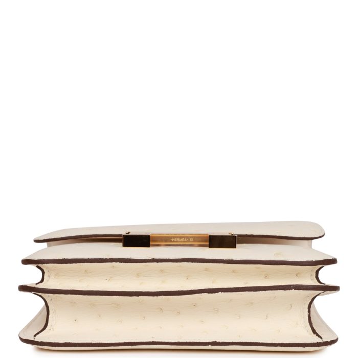 Handmade Bag HC 18 Nata Ostrich Gold Hardware - 图片 5