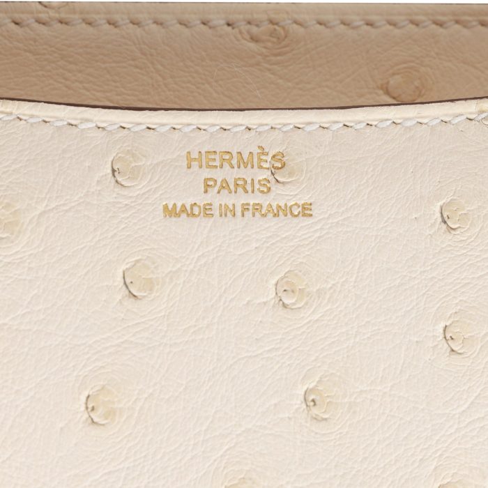 Handmade Bag HC 18 Nata Ostrich Gold Hardware - 图片 7