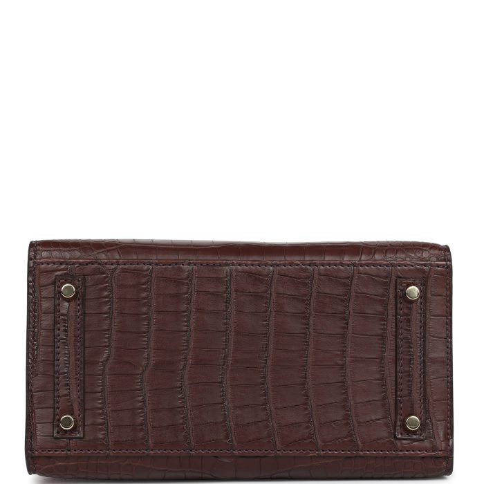 Handmade Bag HB Sellier 20 Havane Matte Alligator Gold Hardware - 图片 5