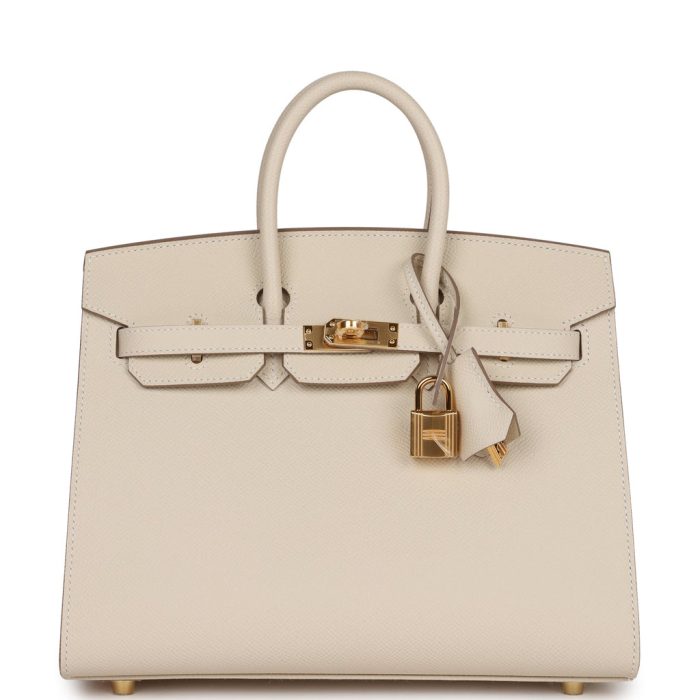 Handmade Bag HB Sellier 25 Craie Epsom Gold Hardware