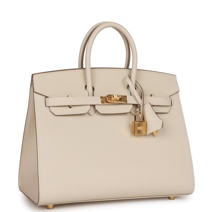 Handmade Bag HB Sellier 25 Craie Epsom Gold Hardware - 图片 2