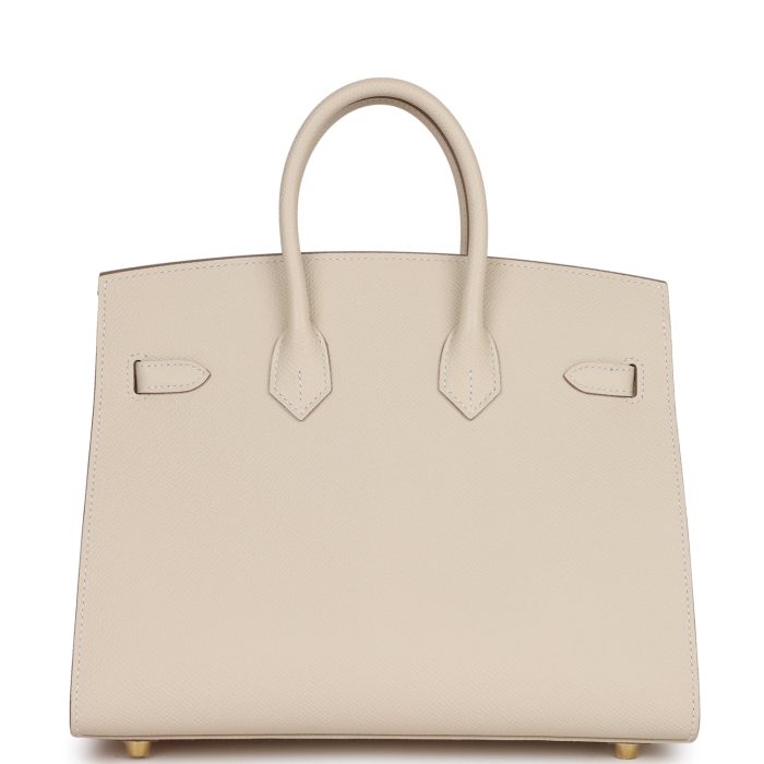 Handmade Bag HB Sellier 25 Craie Epsom Gold Hardware - 图片 4