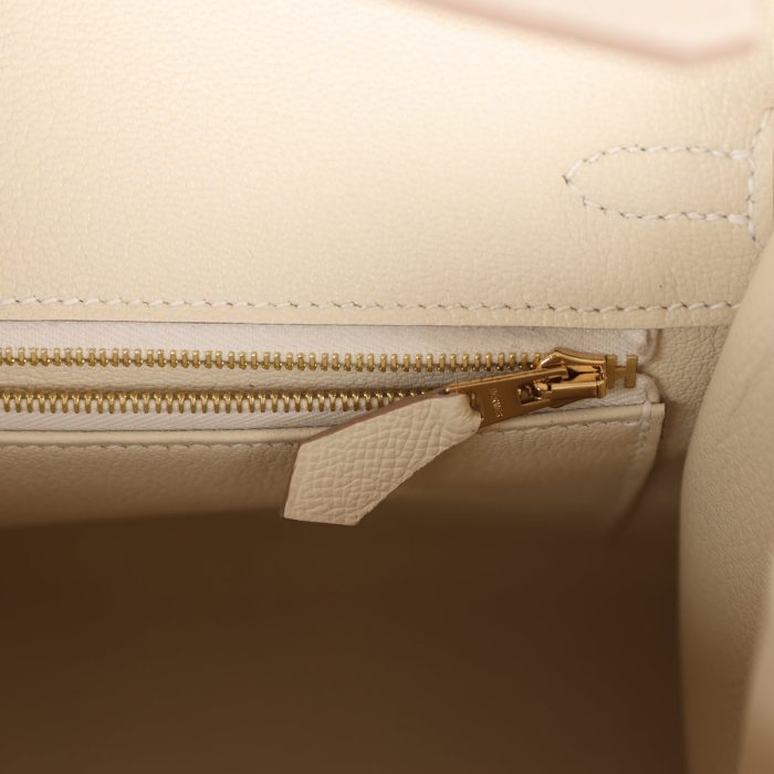 Handmade Bag HB Sellier 25 Craie Epsom Gold Hardware - 图片 9
