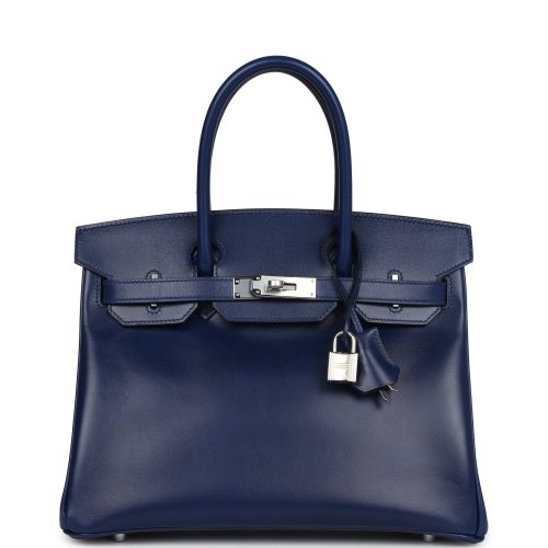 Handmade Bag HB 30 Bleu Saphir Box Palladium Hardware