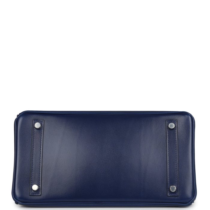 Handmade Bag HB 30 Bleu Saphir Box Palladium Hardware - 图片 5