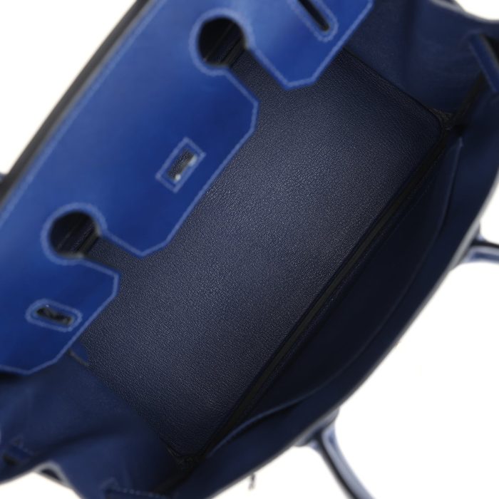 Handmade Bag HB 30 Bleu Saphir Box Palladium Hardware - 图片 7