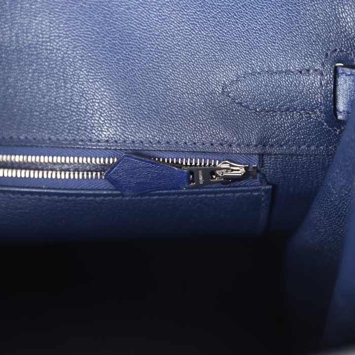Handmade Bag HB 30 Bleu Saphir Box Palladium Hardware - 图片 8