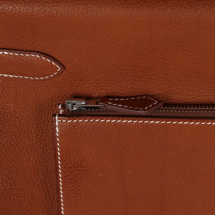 Handmade HK 42 Maxi Fauve Barenia Faubourg Palladium Hardware - 图片 6