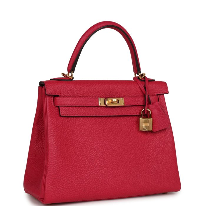 Handmade HKR 25 Framboise Togo Gold Hardware - 图片 2