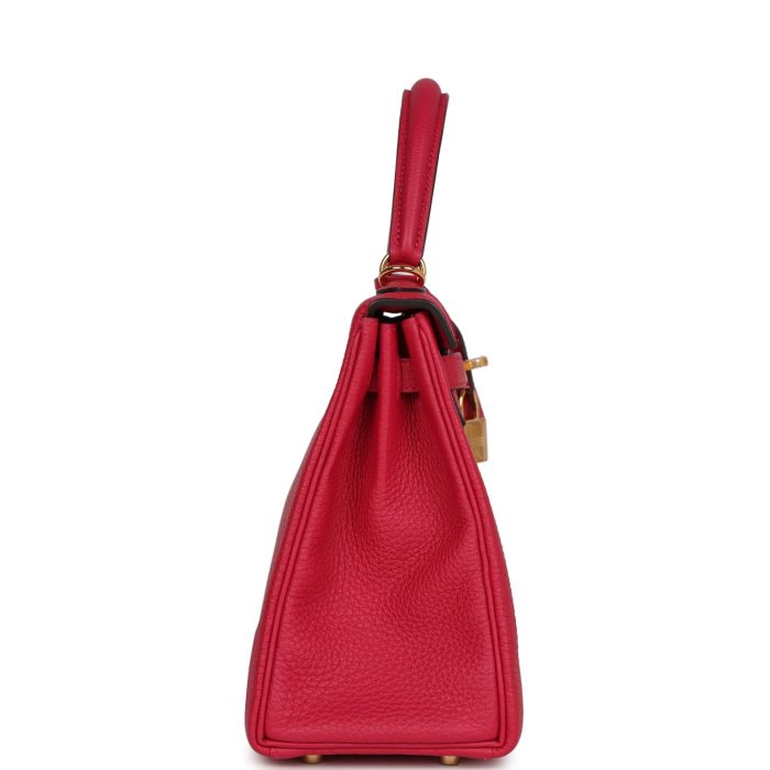 Handmade HKR 25 Framboise Togo Gold Hardware - 图片 4