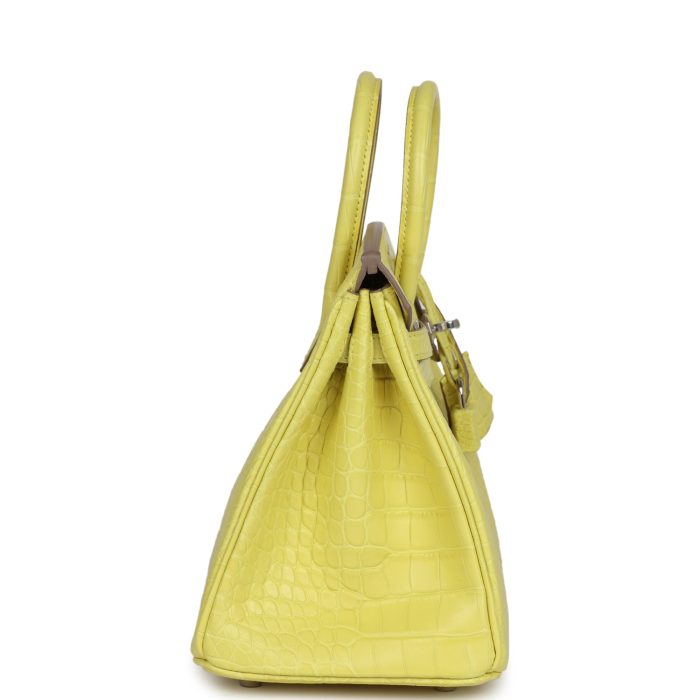 Handmade Bag HB 25 Lime Matte Alligator Palladium Hardware - 图片 3