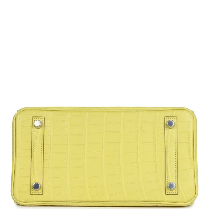 Handmade Bag HB 25 Lime Matte Alligator Palladium Hardware - 图片 5
