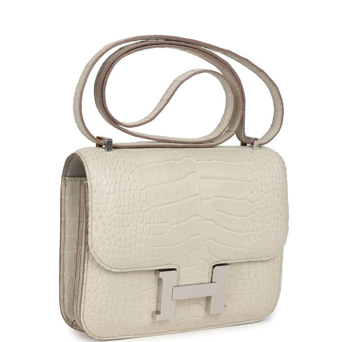 Handmade Bag HC 18 Beton Matte Alligator Palladium Hardware - 图片 2