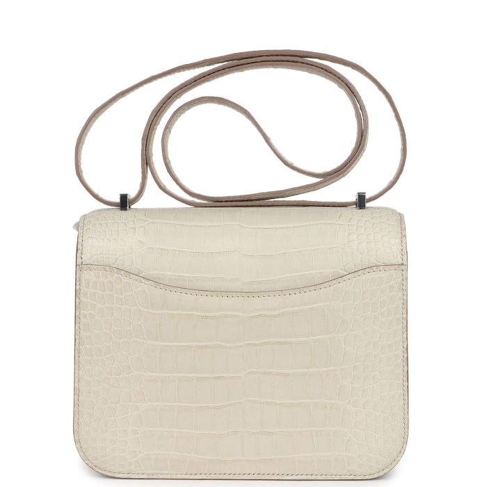 Handmade Bag HC 18 Beton Matte Alligator Palladium Hardware - 图片 4