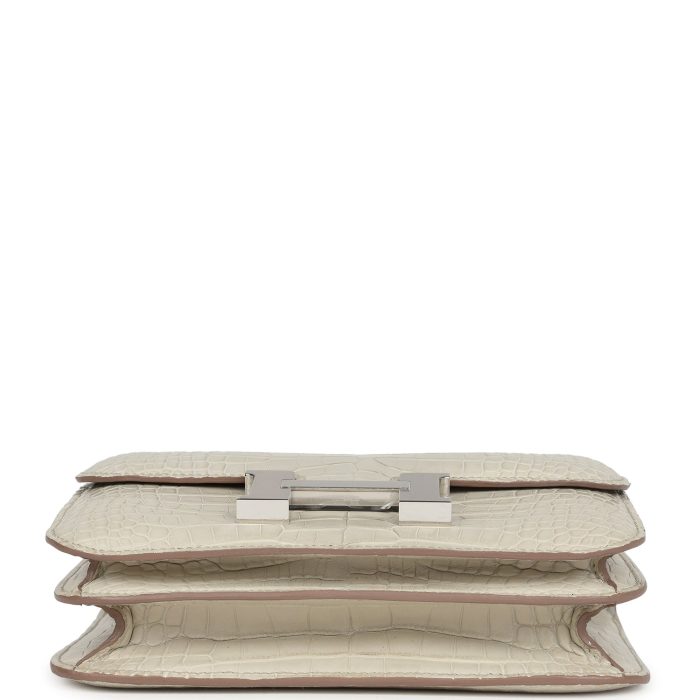 Handmade Bag HC 18 Beton Matte Alligator Palladium Hardware - 图片 5