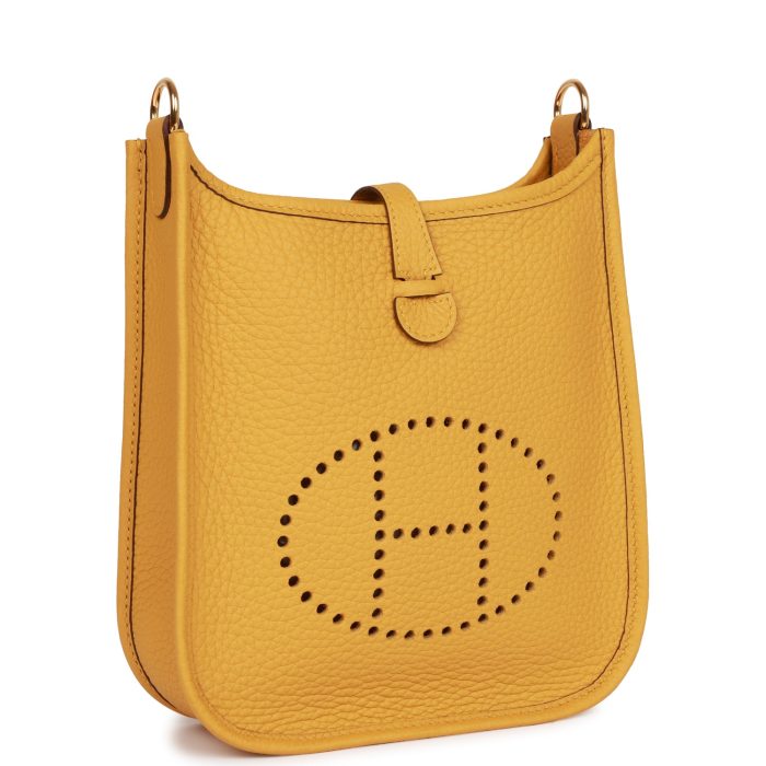 Handmade Bag HE TPM Jaune Ambre Clemence Gold Hardware - 图片 2