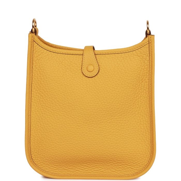 Handmade Bag HE TPM Jaune Ambre Clemence Gold Hardware - 图片 6