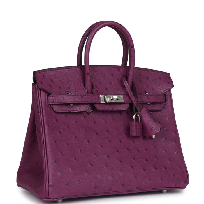 Handmade Bag HB 25 Anemone Ostrich Palladium Hardware - 图片 2