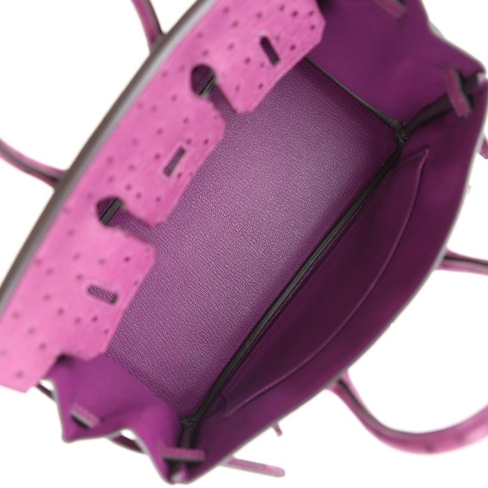 Handmade Bag HB 25 Anemone Ostrich Palladium Hardware - 图片 7