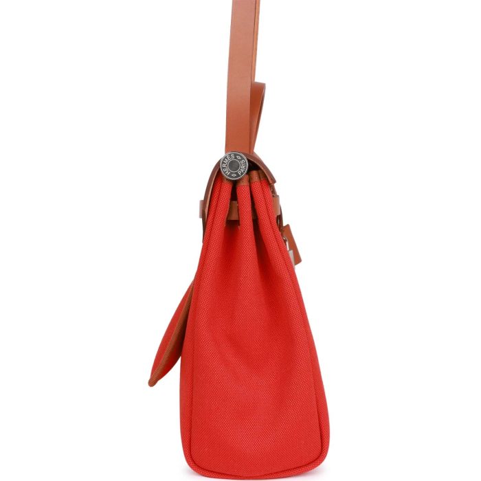 Handmade Bag HHZ PM 31 Capucine Toile H Berline Vache Fauve Hunter Naturel Palladium Hardware - 图片 3