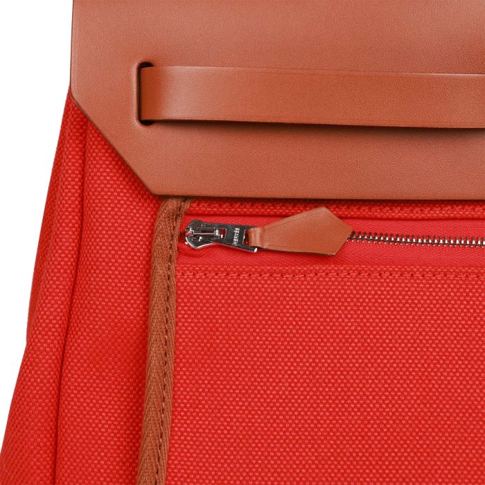 Handmade Bag HHZ PM 31 Capucine Toile H Berline Vache Fauve Hunter Naturel Palladium Hardware - 图片 7