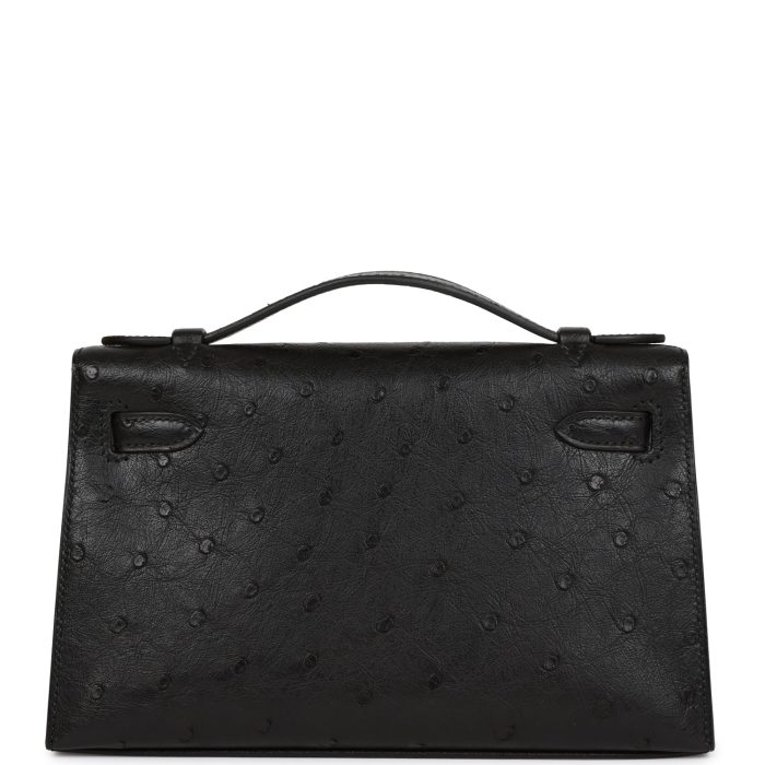 Handmade HKP Black Ostrich Gold Hardware - 图片 4