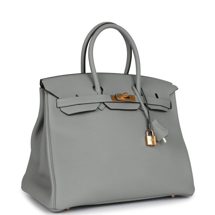 Handmade Bag HB 35 Gris Mouette Togo Gold Hardware：圖片 2