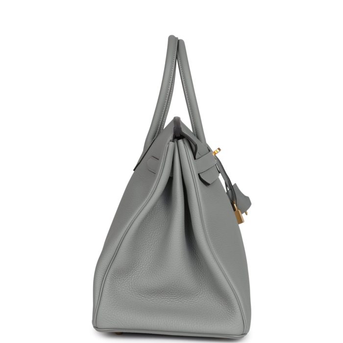 Handmade Bag HB 35 Gris Mouette Togo Gold Hardware：圖片 3
