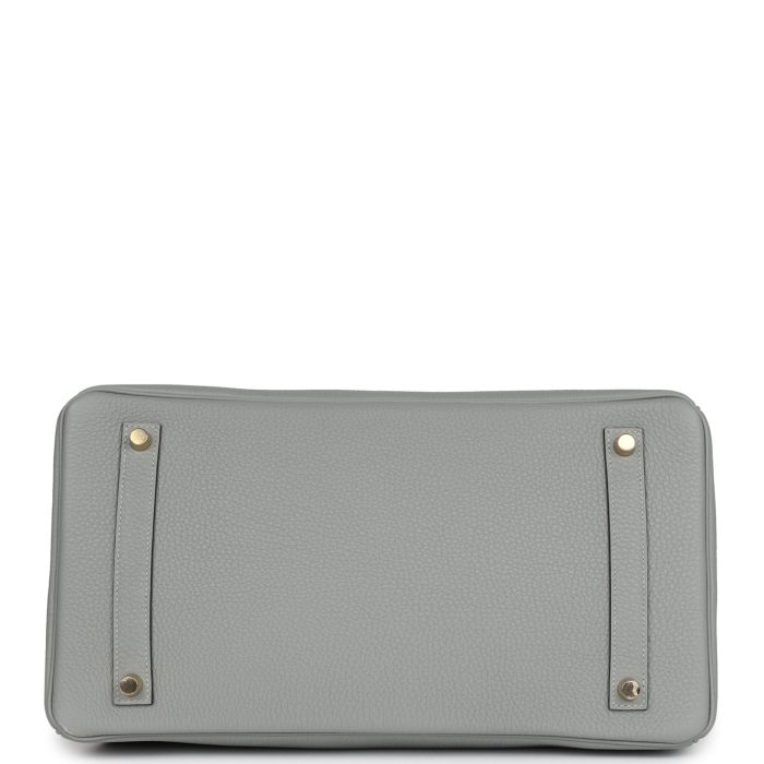 Handmade Bag HB 35 Gris Mouette Togo Gold Hardware：圖片 5
