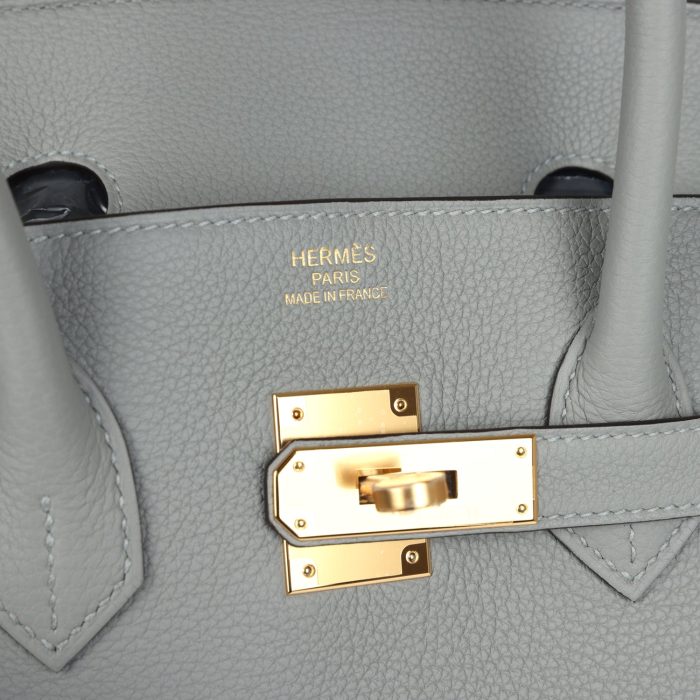 Handmade Bag HB 35 Gris Mouette Togo Gold Hardware：圖片 6