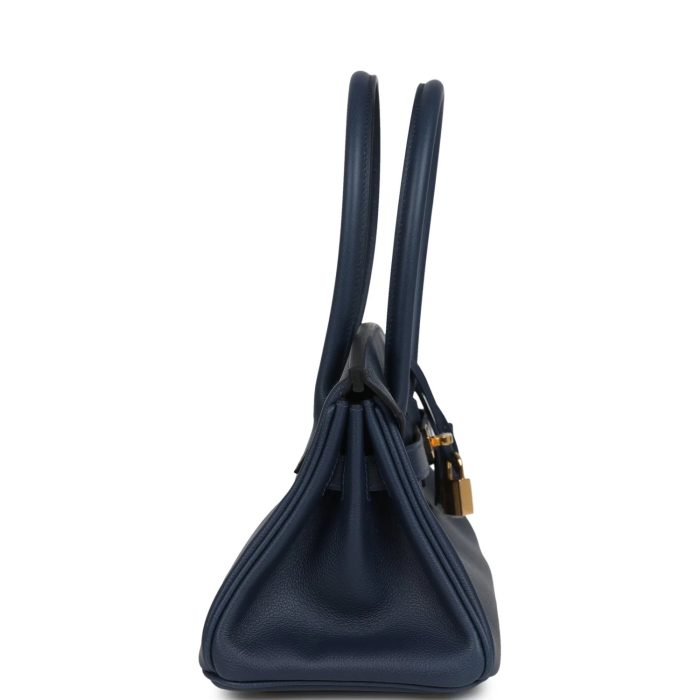 Handmade Bag HSB Light 29 Bleu Abysse Evercolor Gold Hardware - 图片 3