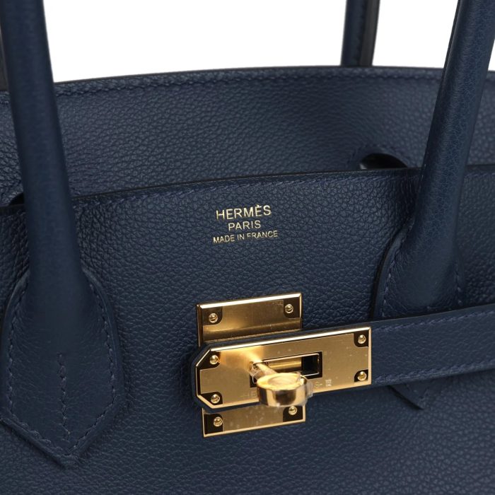 Handmade Bag HSB Light 29 Bleu Abysse Evercolor Gold Hardware - 图片 6