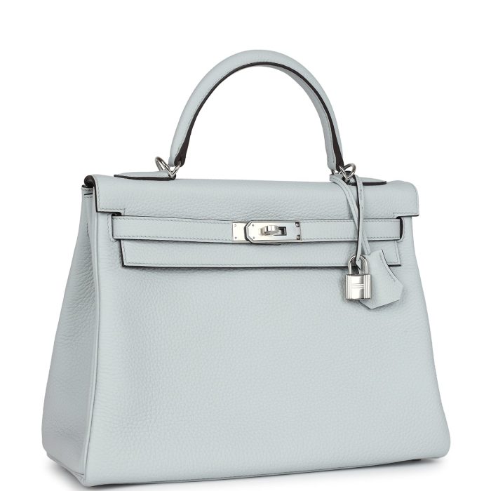 Handmade HKR 32 Bleu Pale Clemence Palladium Hardware - 图片 2