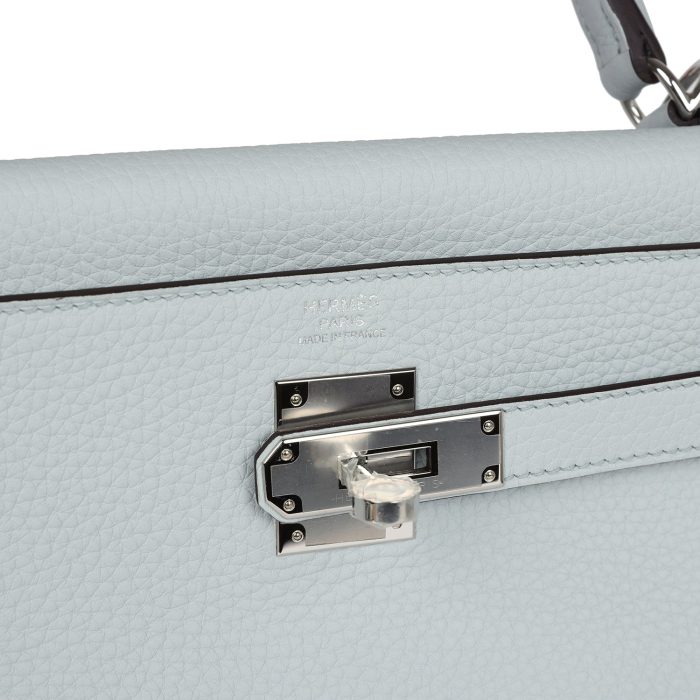 Handmade HKR 32 Bleu Pale Clemence Palladium Hardware - 图片 6