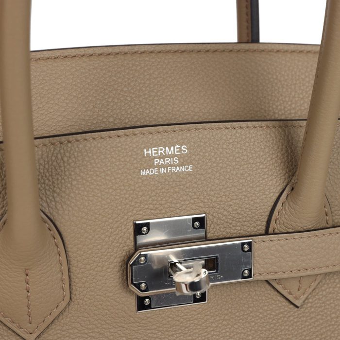 Handmade Bag HB 35 Beige Marfa Togo Palladium Hardware - 图片 6
